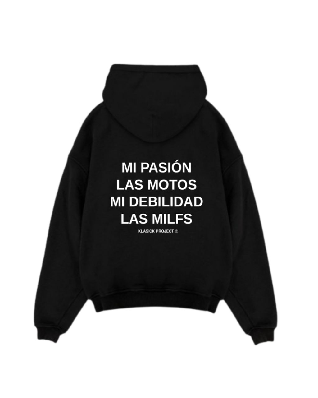 SUDADERA CON CAPUCHA PASIÓN Y DEBILIDAD - MOTOS