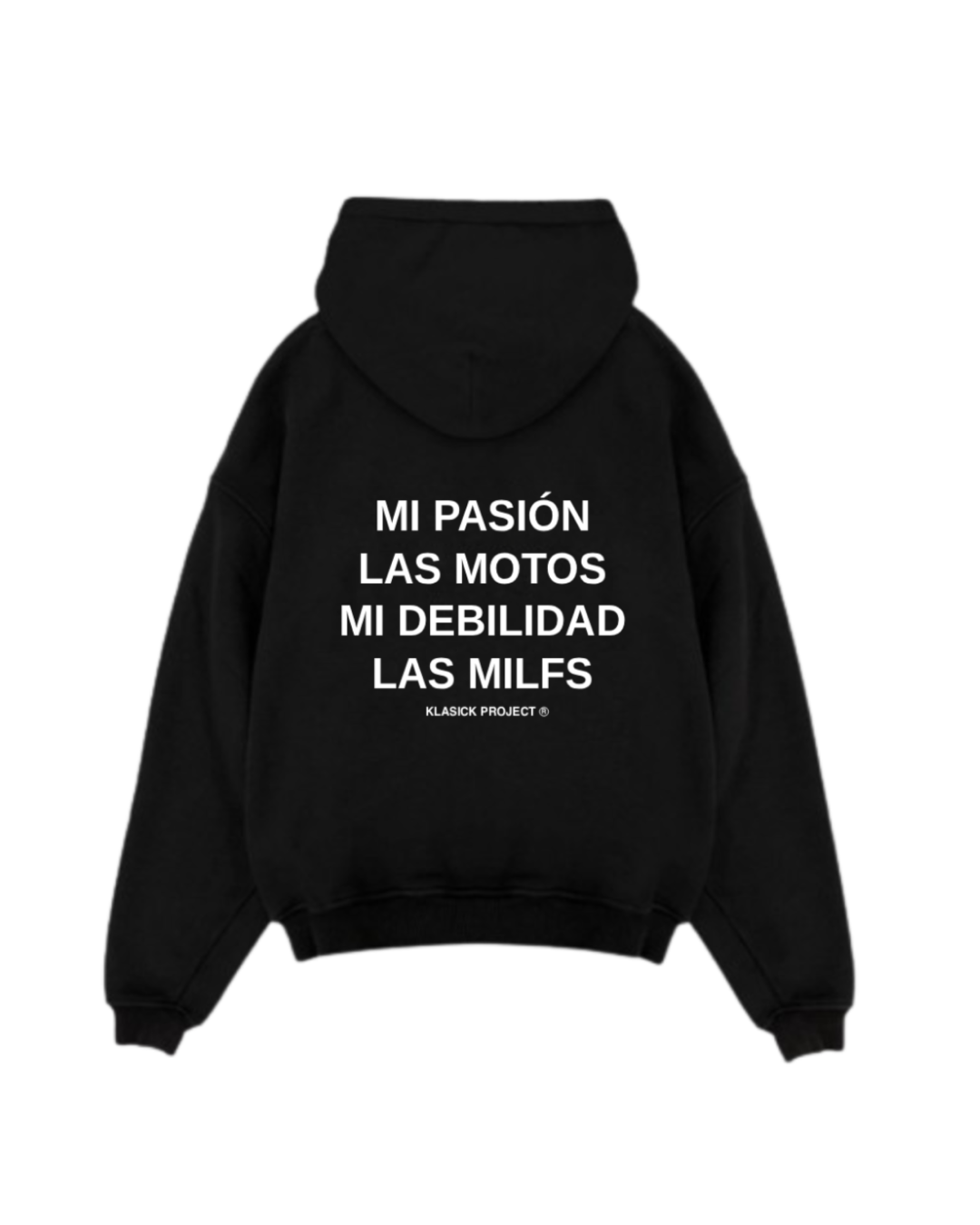 SUDADERA CON CAPUCHA PASIÓN Y DEBILIDAD - MOTOS