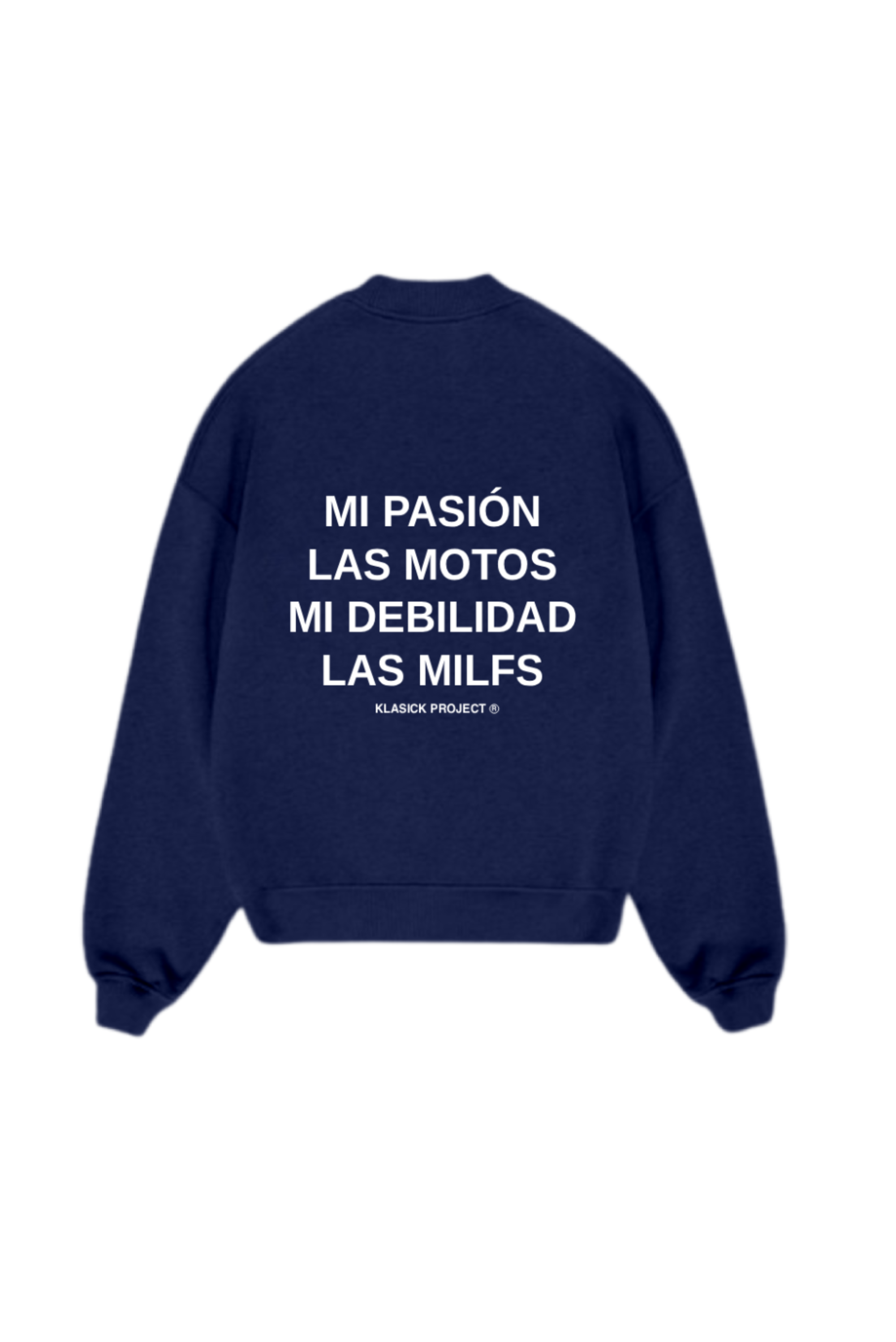 SUDADERA SIN CAPUCHA PASIÓN Y DEBILIDAD - MOTOS