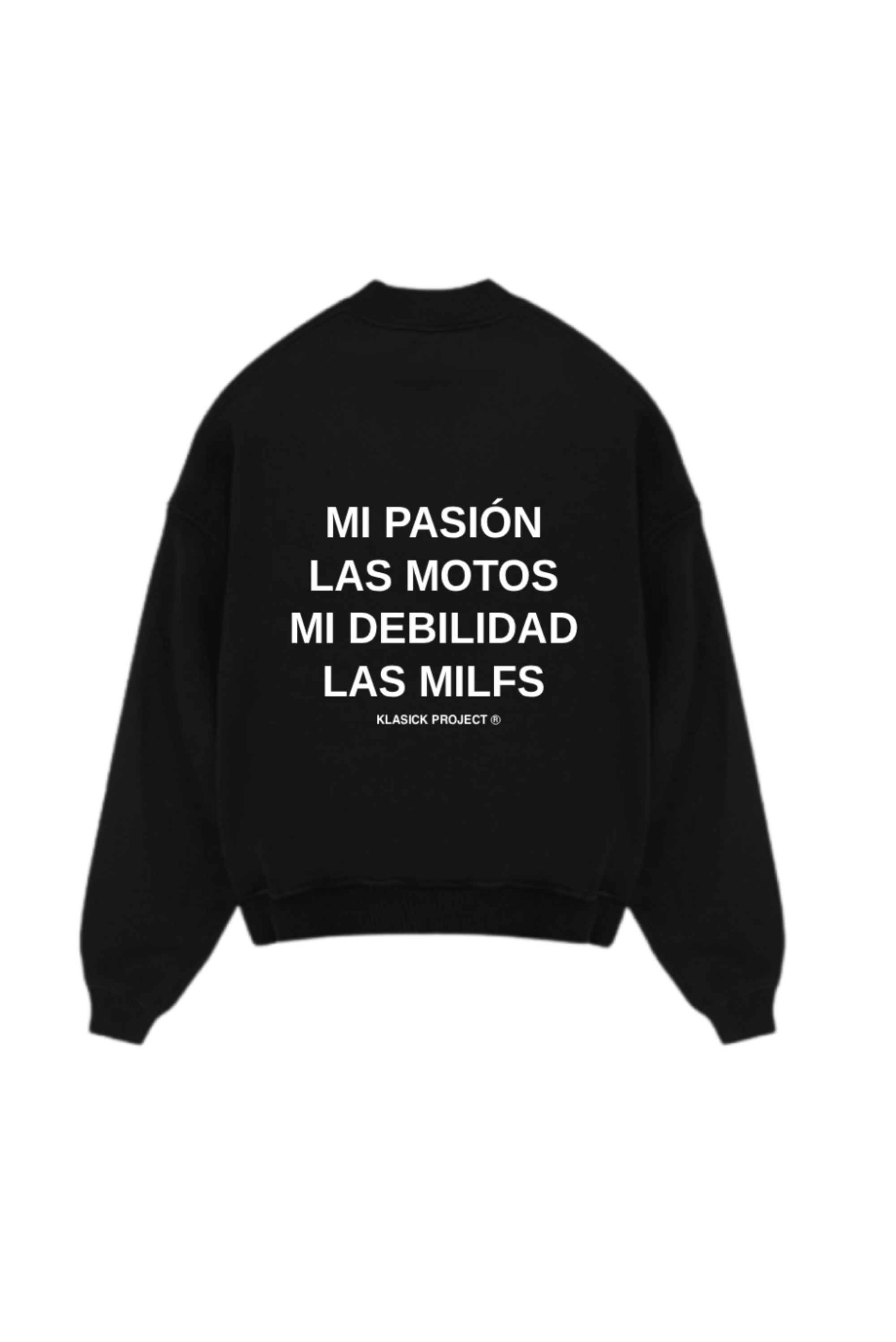 SUDADERA SIN CAPUCHA PASIÓN Y DEBILIDAD - MOTOS