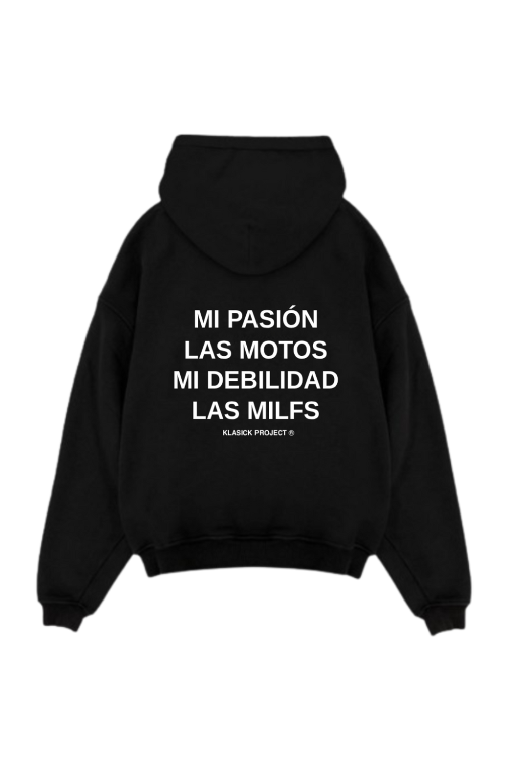 SUDADERA CON CAPUCHA PASIÓN Y DEBILIDAD - MOTOS